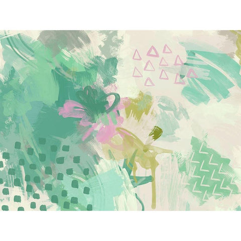 Walk in the Park Gold Ornate Wood Framed Art Print with Double Matting by Urban Road