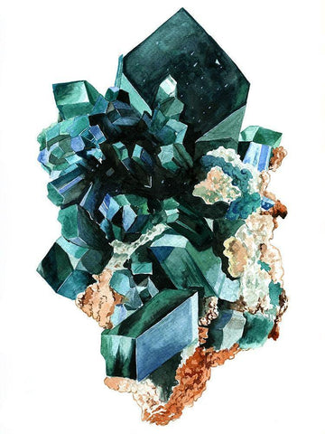 The Arkenstone White Modern Wood Framed Art Print with Double Matting by Urban Road