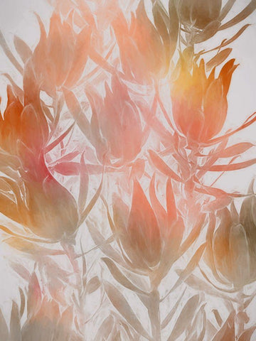 Inca Gold I White Modern Wood Framed Art Print with Double Matting by Urban Road