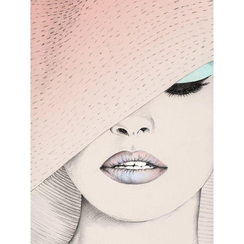 Urbane-Blush Black Modern Wood Framed Art Print with Double Matting by Urban Road