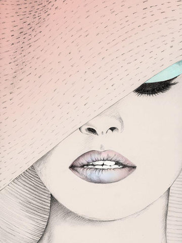 Urbane-Blush Black Ornate Wood Framed Art Print with Double Matting by Urban Road