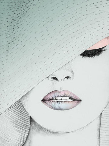 Urbane-Mint Black Ornate Wood Framed Art Print with Double Matting by Urban Road