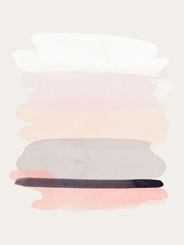 Shimmer White Modern Wood Framed Art Print with Double Matting by Urban Road