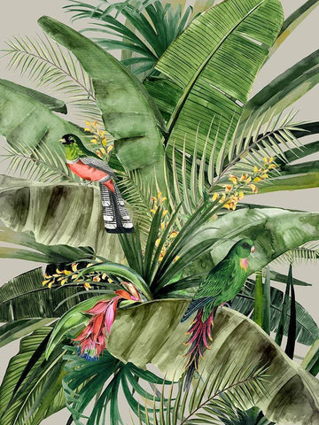 Paradise Black Ornate Wood Framed Art Print with Double Matting by Urban Road