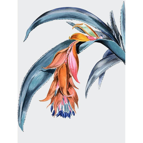 Crimson Bloom Gold Ornate Wood Framed Art Print with Double Matting by Urban Road