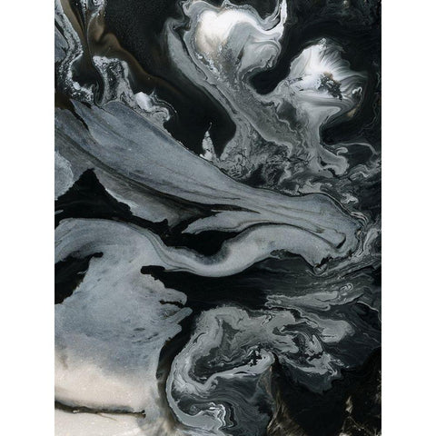 Villarrica Black Modern Wood Framed Art Print with Double Matting by Urban Road