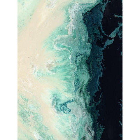 Seaquake White Modern Wood Framed Art Print by Urban Road