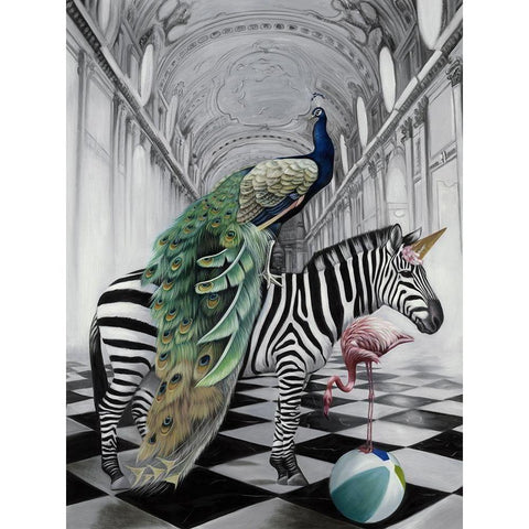 In Wonderland Gold Ornate Wood Framed Art Print with Double Matting by Urban Road