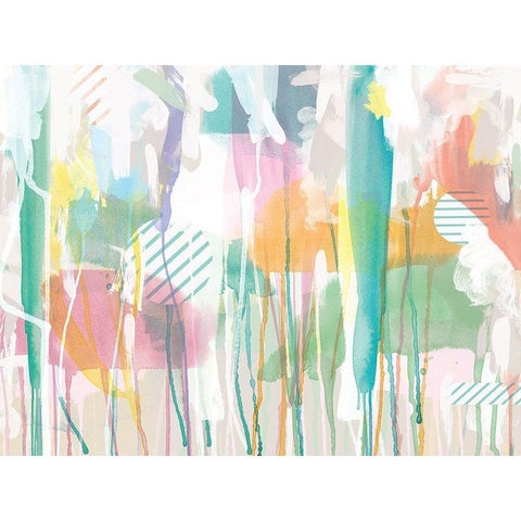 Spring Rain White Modern Wood Framed Art Print by Urban Road