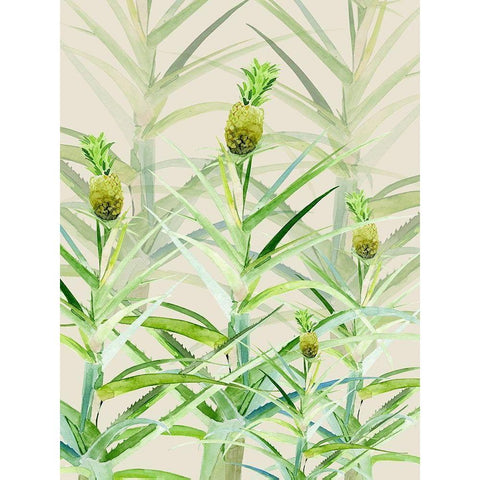 Jagged Little Ananas Black Modern Wood Framed Art Print by Urban Road