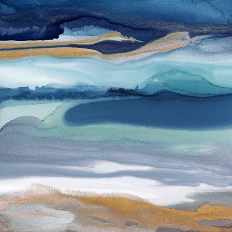 Great Oyster Bay White Modern Wood Framed Art Print with Double Matting by Urban Road