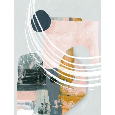 Opus I White Modern Wood Framed Art Print by Urban Road
