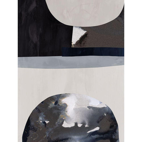 Lone Wolf II Black Modern Wood Framed Art Print with Double Matting by Urban Road