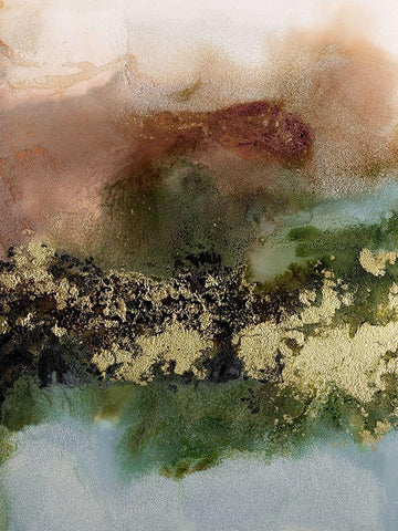 Gold Fever I Black Ornate Wood Framed Art Print with Double Matting by Urban Road