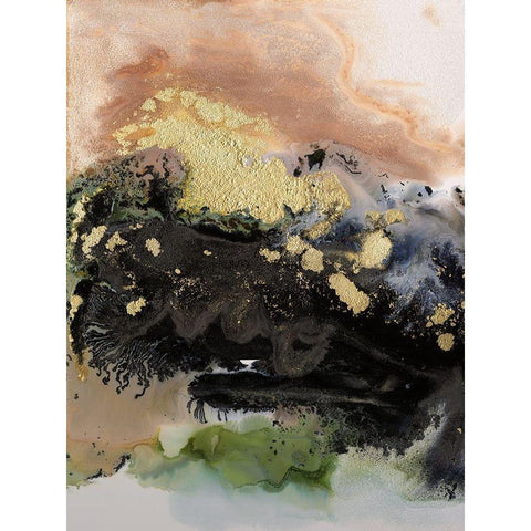 Gold Fever IV White Modern Wood Framed Art Print by Urban Road