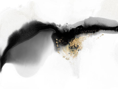 Rorshach II Black Ornate Wood Framed Art Print with Double Matting by Urban Road