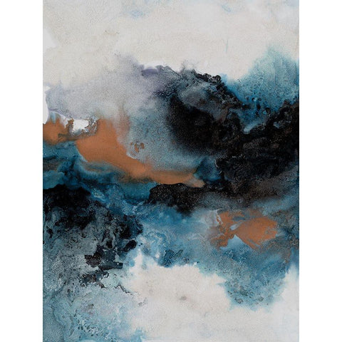 Water and Earth I White Modern Wood Framed Art Print by Urban Road