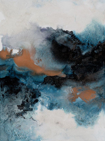 Water and Earth I Black Ornate Wood Framed Art Print with Double Matting by Urban Road