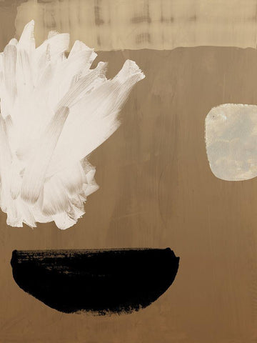 Brick and Mortar I White Modern Wood Framed Art Print with Double Matting by Urban Road