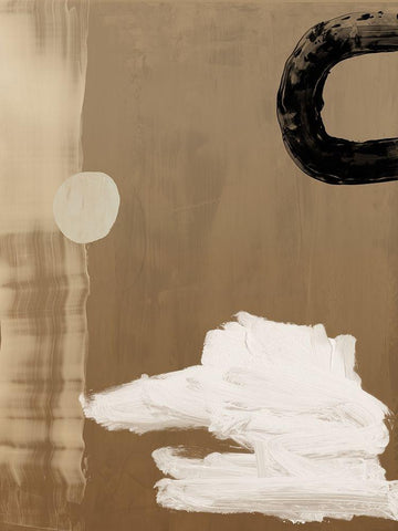 Brick and Mortar II White Modern Wood Framed Art Print with Double Matting by Urban Road