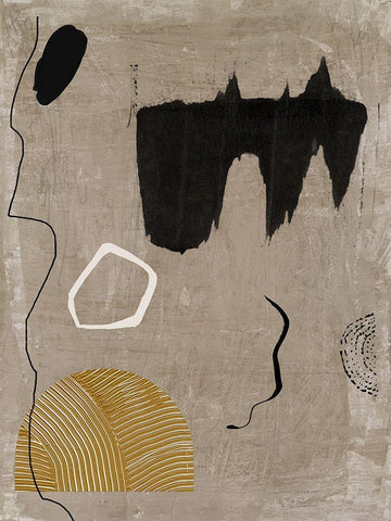 Set in Stone II Black Ornate Wood Framed Art Print with Double Matting by Urban Road