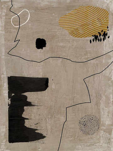 Set in Stone III White Modern Wood Framed Art Print with Double Matting by Urban Road