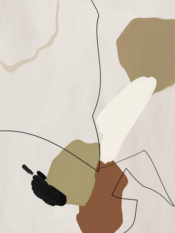 To the Wire III White Modern Wood Framed Art Print with Double Matting by Urban Road