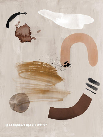 Dig Site II White Modern Wood Framed Art Print with Double Matting by Urban Road