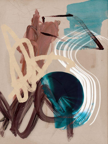 Messy Thoughts II White Modern Wood Framed Art Print with Double Matting by Urban Road