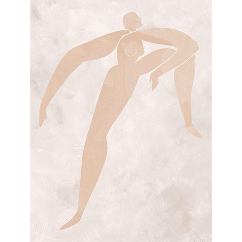 Amelie Cut-Out II Black Modern Wood Framed Art Print with Double Matting by Urban Road