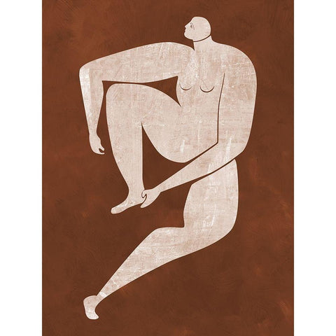 Caroline Cut-Out I Black Modern Wood Framed Art Print with Double Matting by Urban Road