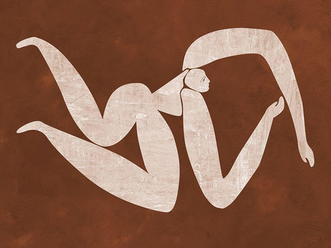 Caroline Cut-Out IV White Modern Wood Framed Art Print with Double Matting by Urban Road