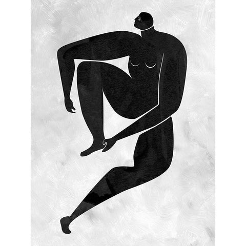 Lydia Cut-Out I Black Modern Wood Framed Art Print by Urban Road