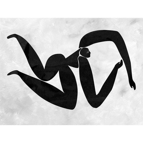 Lydia Cut-Out IV Black Modern Wood Framed Art Print with Double Matting by Urban Road