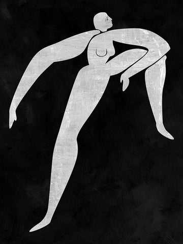 Monique Cut-Out II White Modern Wood Framed Art Print with Double Matting by Urban Road