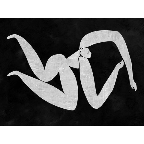 Monique Cut-Out IV White Modern Wood Framed Art Print by Urban Road
