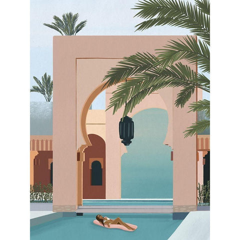 Lilo Lola Black Modern Wood Framed Art Print with Double Matting by Urban Road