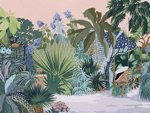 Jungalow June Black Ornate Wood Framed Art Print with Double Matting by Urban Road