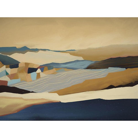 Mount Zeil Gold Ornate Wood Framed Art Print with Double Matting by Urban Road