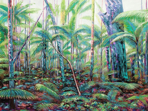 Hinterland White Modern Wood Framed Art Print with Double Matting by Urban Road