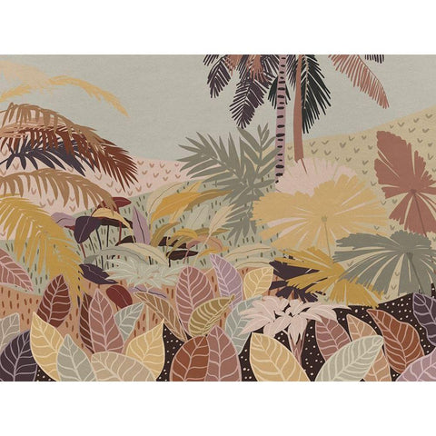 Autumn on the Island Gold Ornate Wood Framed Art Print with Double Matting by Urban Road