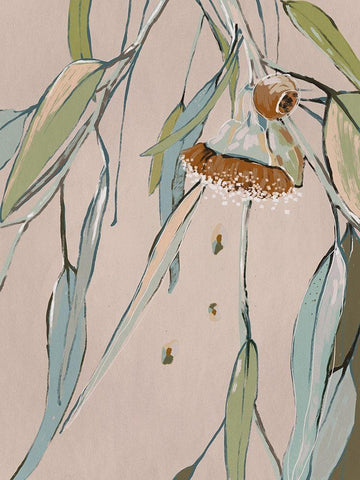 Neutral Flowering Gum I White Modern Wood Framed Art Print with Double Matting by Urban Road