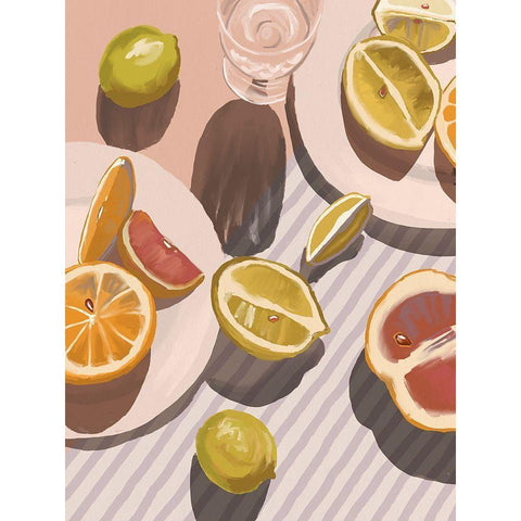 Citrus Fusion Gold Ornate Wood Framed Art Print with Double Matting by Urban Road