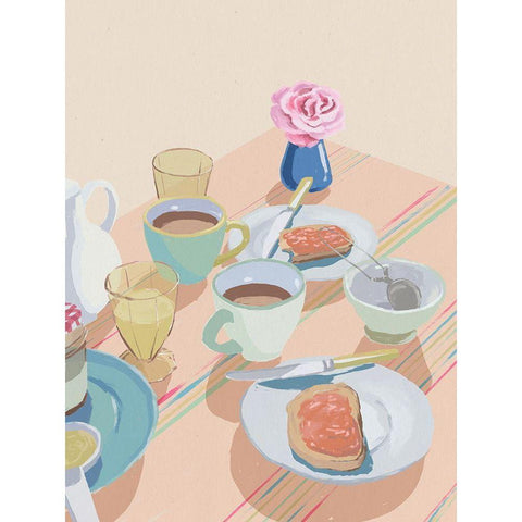 Coffee And Marmalade White Modern Wood Framed Art Print by Urban Road