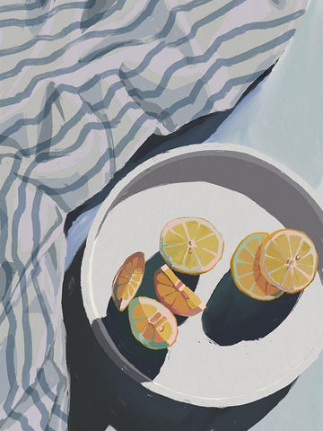 Orange You Glad White Modern Wood Framed Art Print with Double Matting by Urban Road