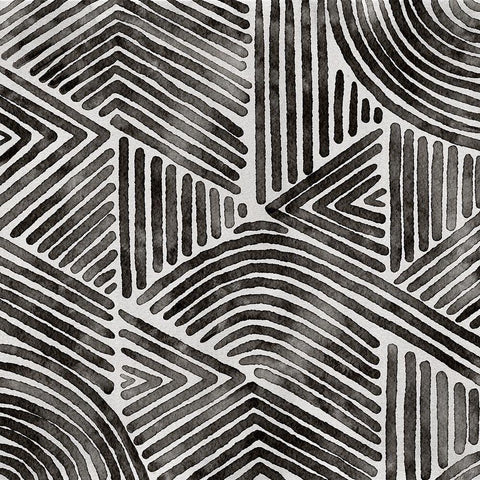 On Repeat Black Modern Wood Framed Art Print with Double Matting by Urban Road