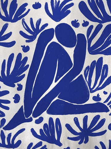 Haleness V White Modern Wood Framed Art Print with Double Matting by Urban Road