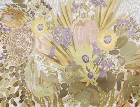 Native Brush I Black Ornate Wood Framed Art Print with Double Matting by Urban Road