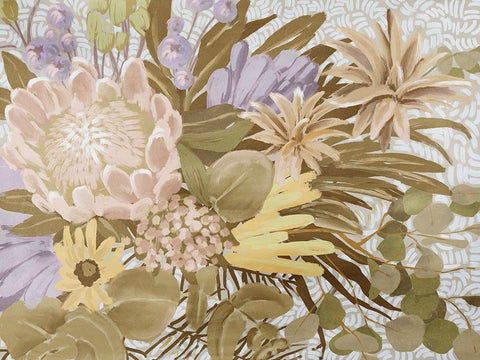 Native Brush II White Modern Wood Framed Art Print with Double Matting by Urban Road