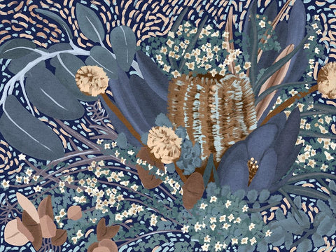 Nightfall II Black Ornate Wood Framed Art Print with Double Matting by Urban Road